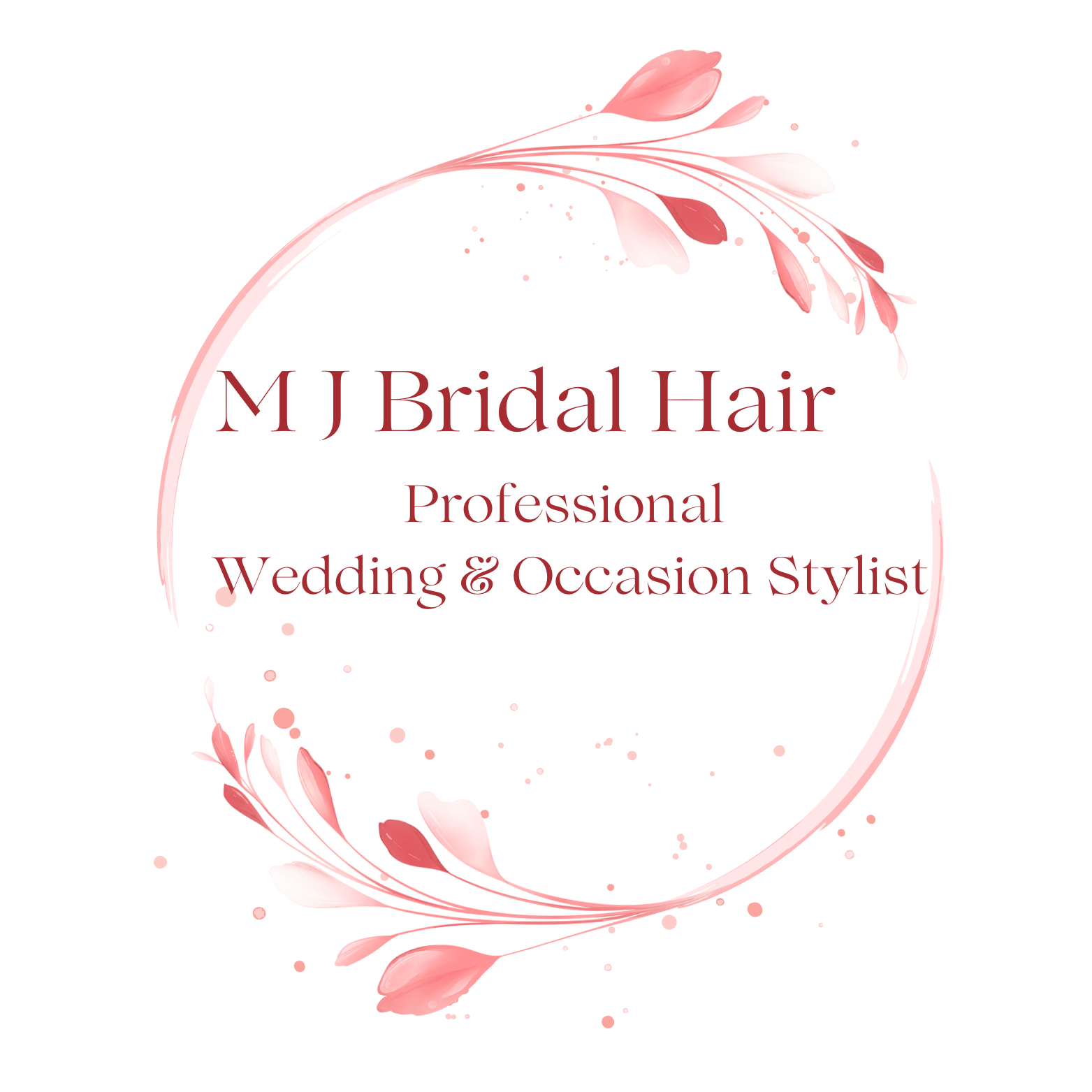 MJ Bridal Hair logo with transparent background